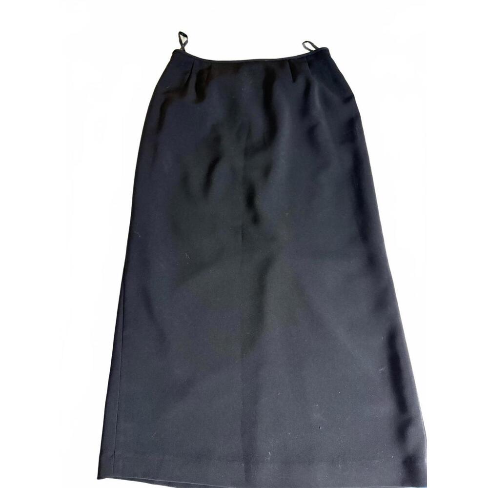 Vintage Le Suit Y2K Maxi Black lined A-Line Skirt. ‎ Size 8.  See Measurements